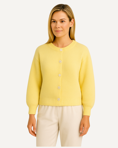 Gilet Femme en Maille Douce – Manches Bouffantes & Style Élégant