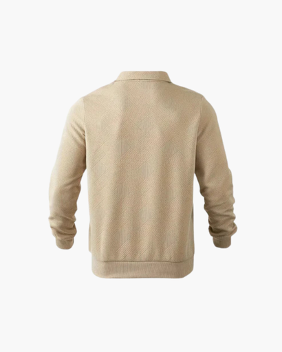 Pull pour homme à col zippé, design moderne et structuré