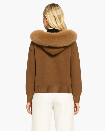 Gilet Femme Zippé avec Col en Fourrure – Chaud & Élégant Hiver  Jo