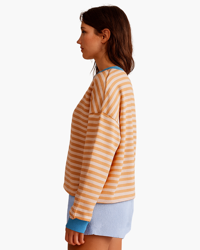 Sweat Femme Oversize à Rayures – Confort Doux et Respirant, Style Décontracté Chic