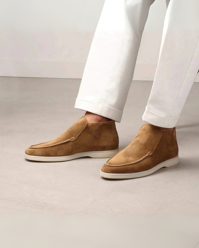 Mocassins montants homme avec finition soignée