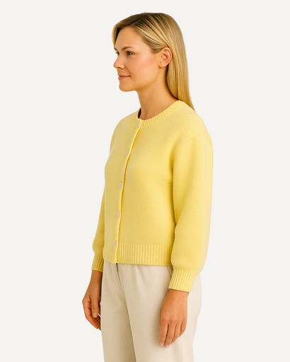 Gilet Femme en Maille Douce – Manches Bouffantes & Style Élégant