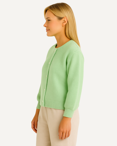 Gilet Femme en Maille Douce – Manches Bouffantes & Style Élégant
