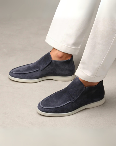 Mocassins montants homme avec finition soignée