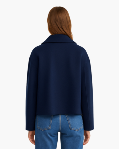 Veste Femme Courte en Coton à Double Boutonnage | Chic & Moderne
