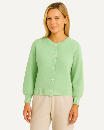 Gilet Femme en Maille Douce – Manches Bouffantes & Style Élégant