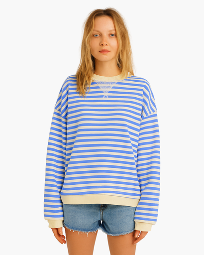 Sweat Femme Oversize à Rayures – Confort Doux et Respirant, Style Décontracté Chic