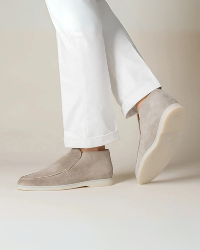 Mocassins montants homme avec finition soignée