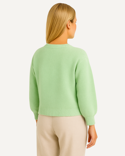 Gilet Femme en Maille Douce – Manches Bouffantes & Style Élégant