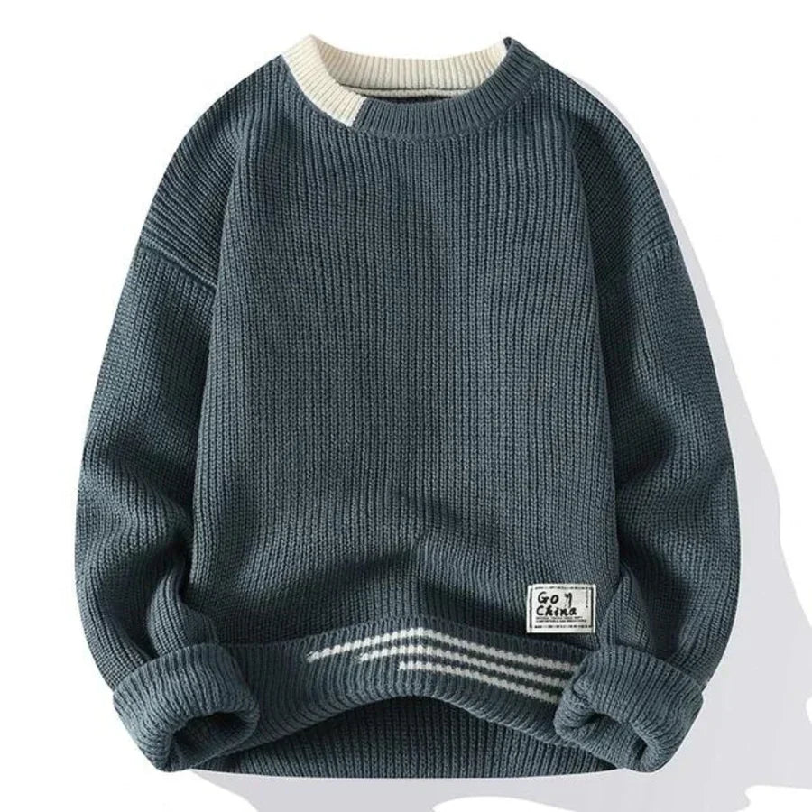 Pull oversize homme à maille aérée, vue de dos