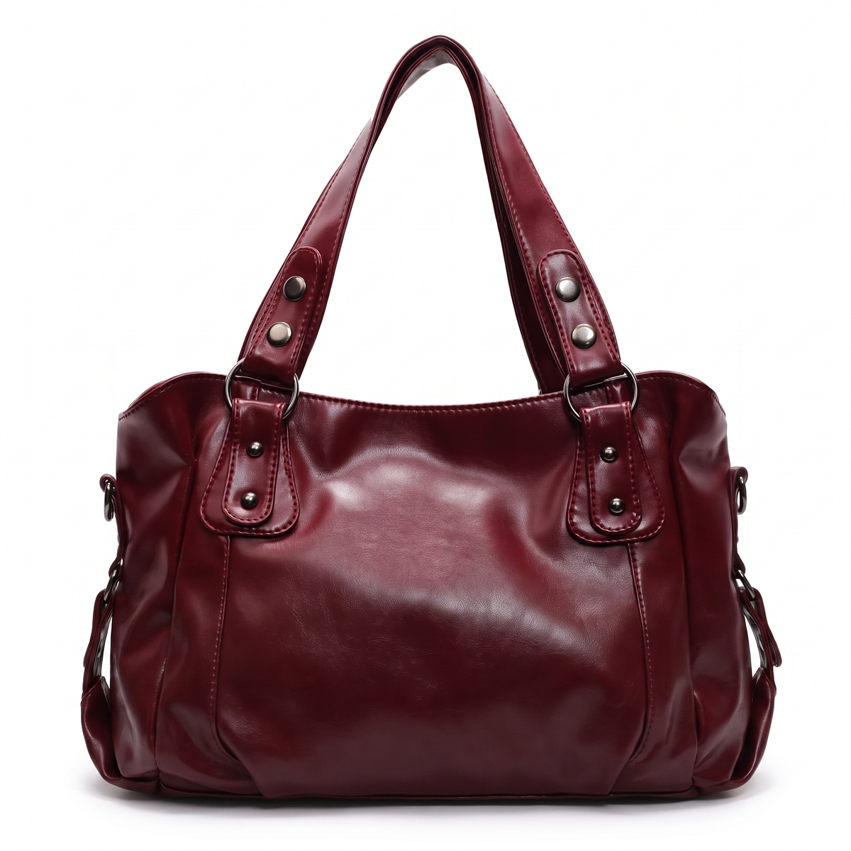 Sac à main en cuir faux décontracté, vue de dessus
