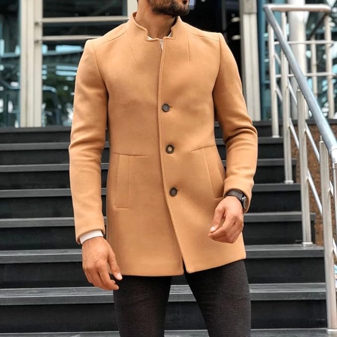 manteau long pour homme, détail de la manche