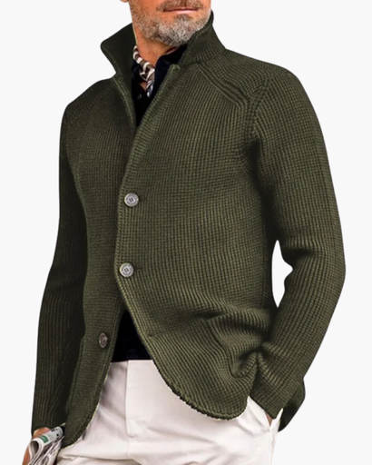Cardigan Tricoté Élégant pour Homme – Coupe Classique avec Boutons