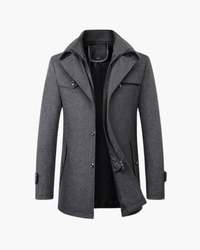 Manteau Homme Élégant et Fonctionnel à Coupe Droite