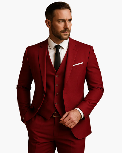 Costume Homme 3 Pièces – Slim Fit avec Veste, Gilet et Pantalon