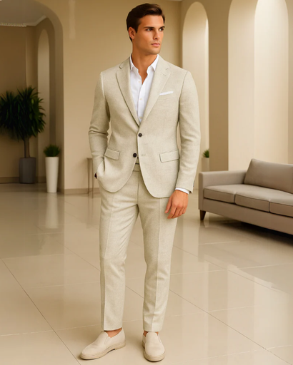 Ensemble Tailleur Homme à Silhouette Structurée – Deux Pièces