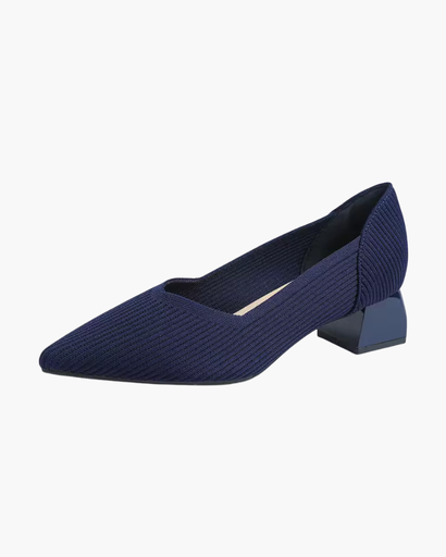 Escarpin femme à talon bloc avec texture raffinée