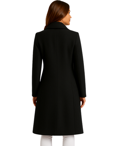 Manteau Long Élégant Femme – Double Boutonnage, Chic et Intemporel