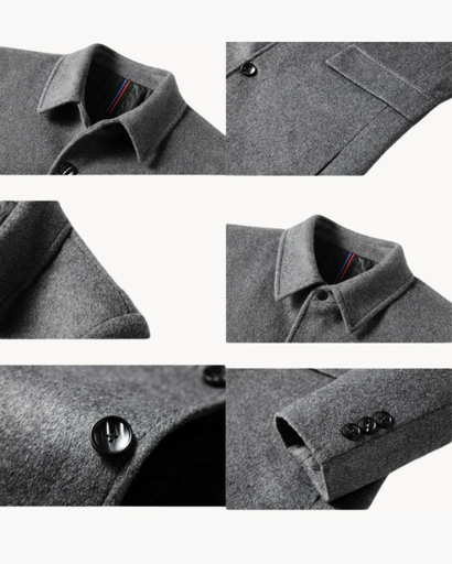 Manteau Homme – Fermeture à Boutons et Poches