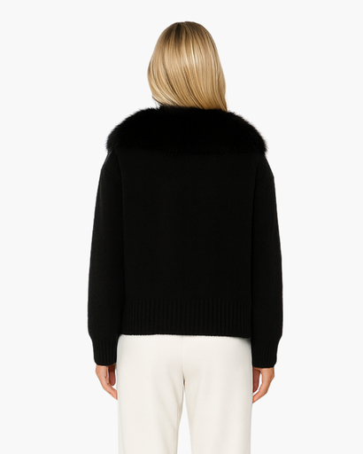 Gilet Femme Zippé avec Col en Fourrure – Chaud & Élégant Hiver  Jo