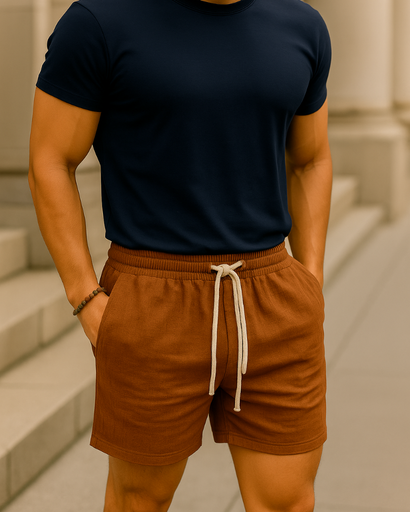 Short Homme Décontracté – Taille Élastique