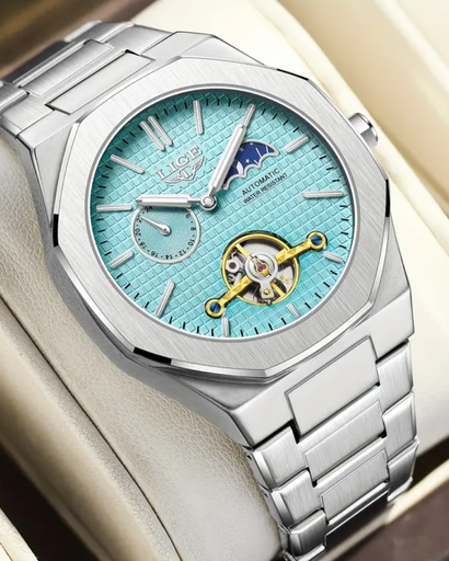 Montre Homme Automatique Squelette – Cadran Ajouré & Bracelet Intégré | Mécanique Élégante
