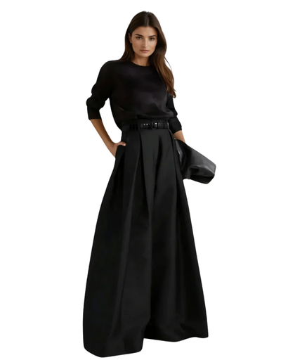 Pantalon Jupe Long Élégant – Taille Haute Femme, Pour Occasions Formelles et Décontractées