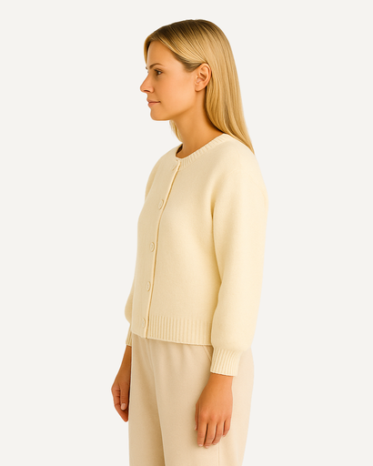 Gilet Femme en Maille Douce – Manches Bouffantes & Style Élégant