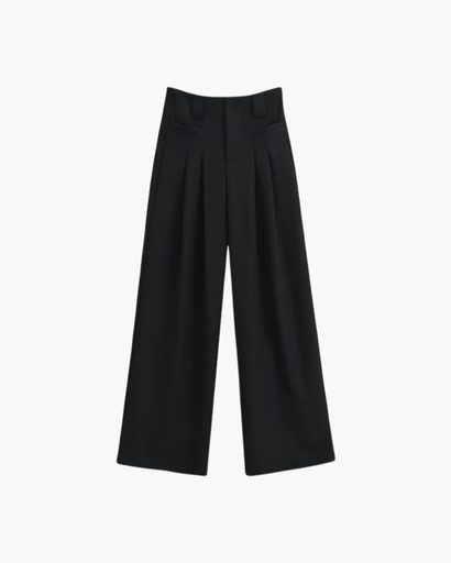 Pantalon taille haute Élégance intemporelle à jambe droite