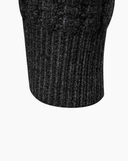 Pull homme à maille côtelée légère, col montant et confortable