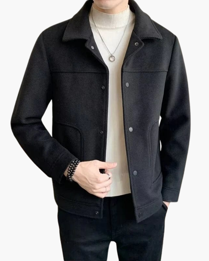 Veste homme structurée à fermeture pressionnée