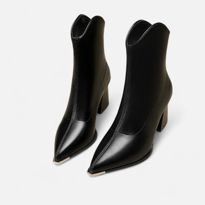 Bottines à Talons pour Femme – Design Pointu Élégant et Minimaliste