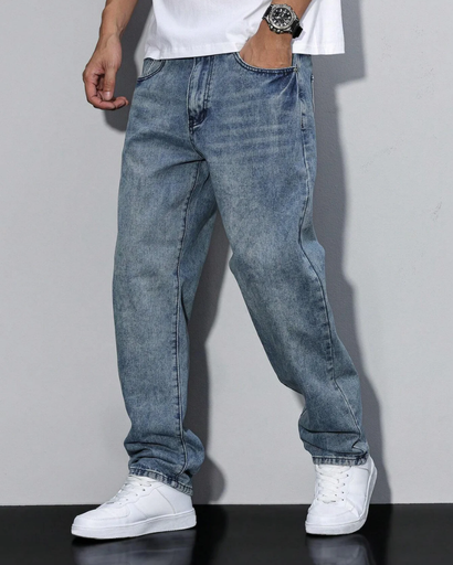 Jeans Décontracté Homme – Coupe Classique Polyvalente