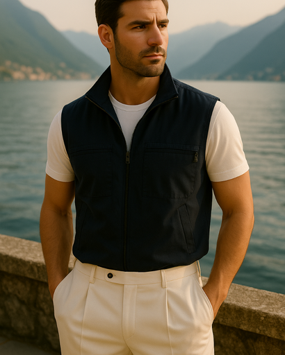 Gilet sans manches pour homme – Élégance légère et fonctionnelle