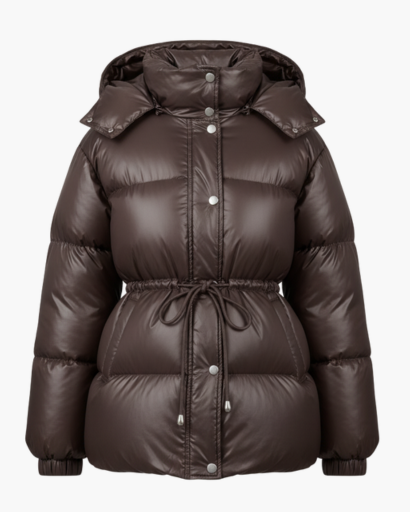 Doudoune Femme Ceinturée à Capuche – Élégance et Chaleur Optimale