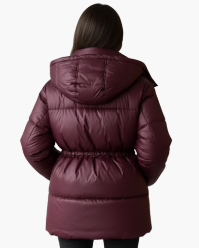 Doudoune Femme Ceinturée à Capuche – Élégance et Chaleur Optimale