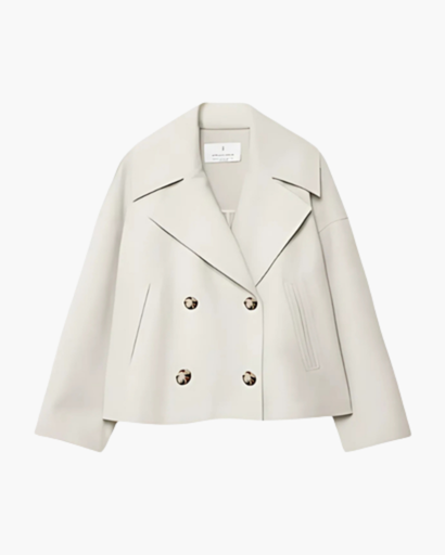 Veste Femme Courte en Coton à Double Boutonnage | Chic & Moderne