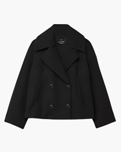 Veste Femme Courte en Coton à Double Boutonnage | Chic & Moderne