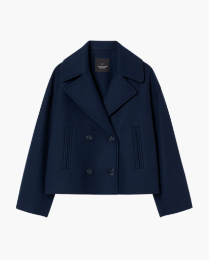 Veste Femme Courte en Coton à Double Boutonnage | Chic & Moderne