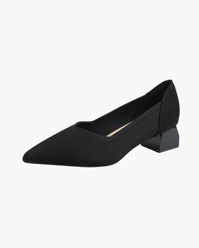 Escarpin femme à talon bloc avec texture raffinée
