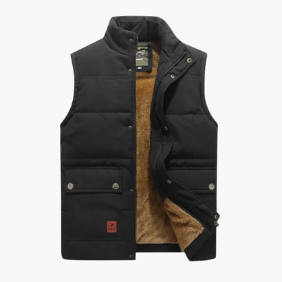 Gilet Matelassé Sans Manches pour Homme – Doublure Chaude en Sherpa