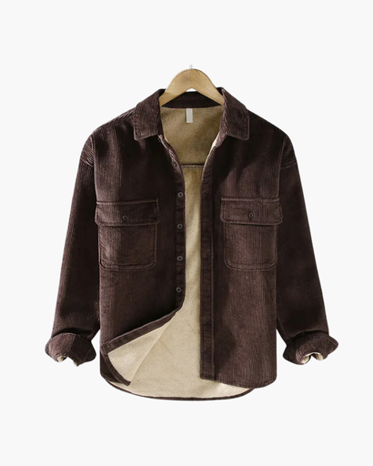 Surchemise Homme en Velours Côtelé – Chemise Veste Doublée pour Automne & Hiver