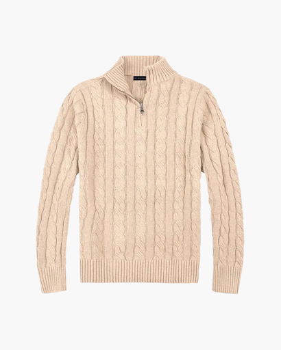 Pull Old Money avec col zippé
