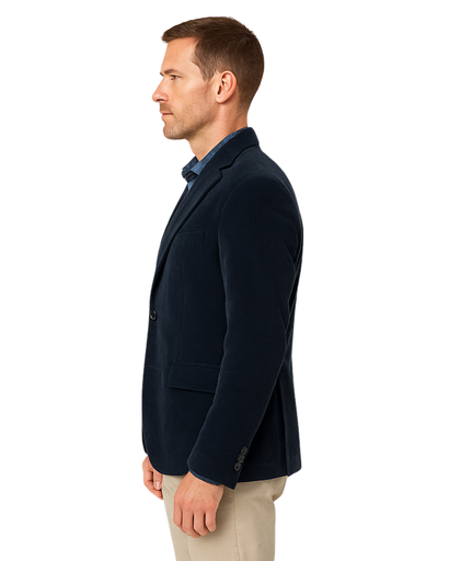 Blazer Homme en Velours Côtelé 100% Coton (Corduroy) – Élégant & Intemporel à Deux Boutons