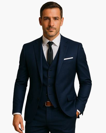 Costume Homme 3 Pièces – Slim Fit avec Veste, Gilet et Pantalon
