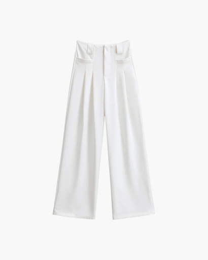 Pantalon taille haute Élégance intemporelle à jambe droite