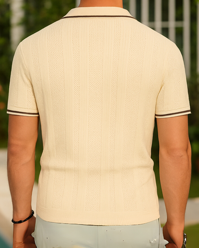 Polo en maille respirante pour homme – Élégance estivale