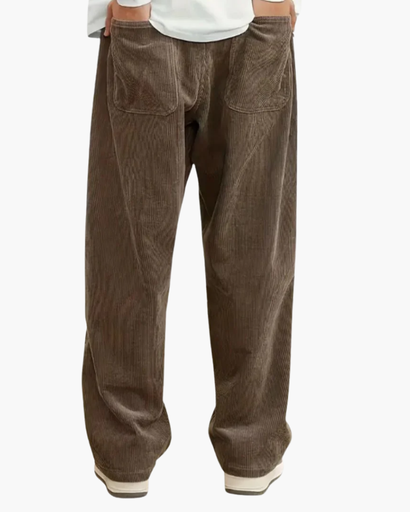 Pantalon Large en Velours Côtelé – Style Décontracté et Élégant