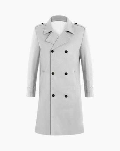 Trench Long Homme à Double Boutonnage