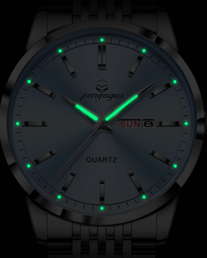 Montre Classique avec affichage du jour et de la date pour homme